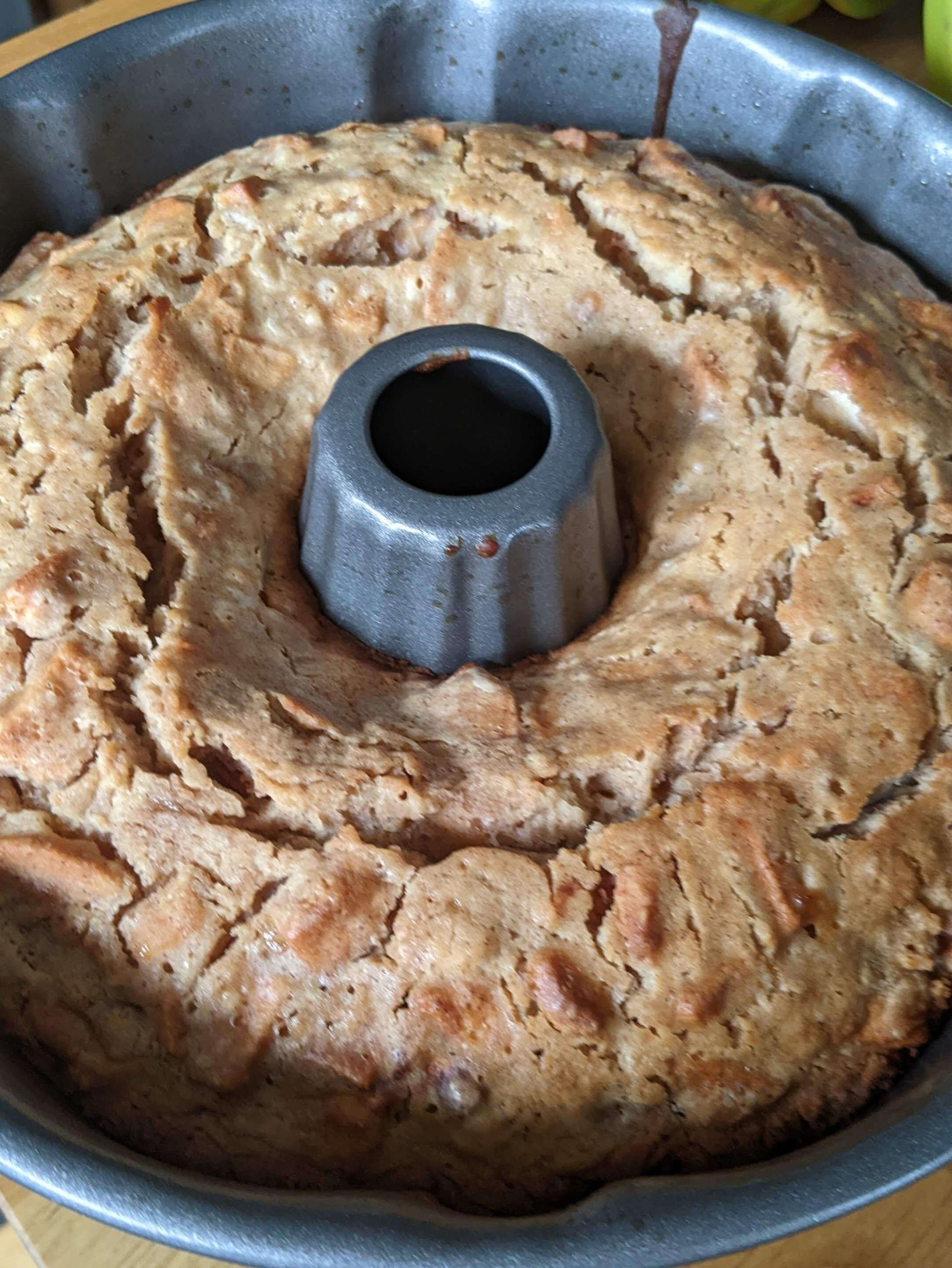 baked cake in a bunt pan