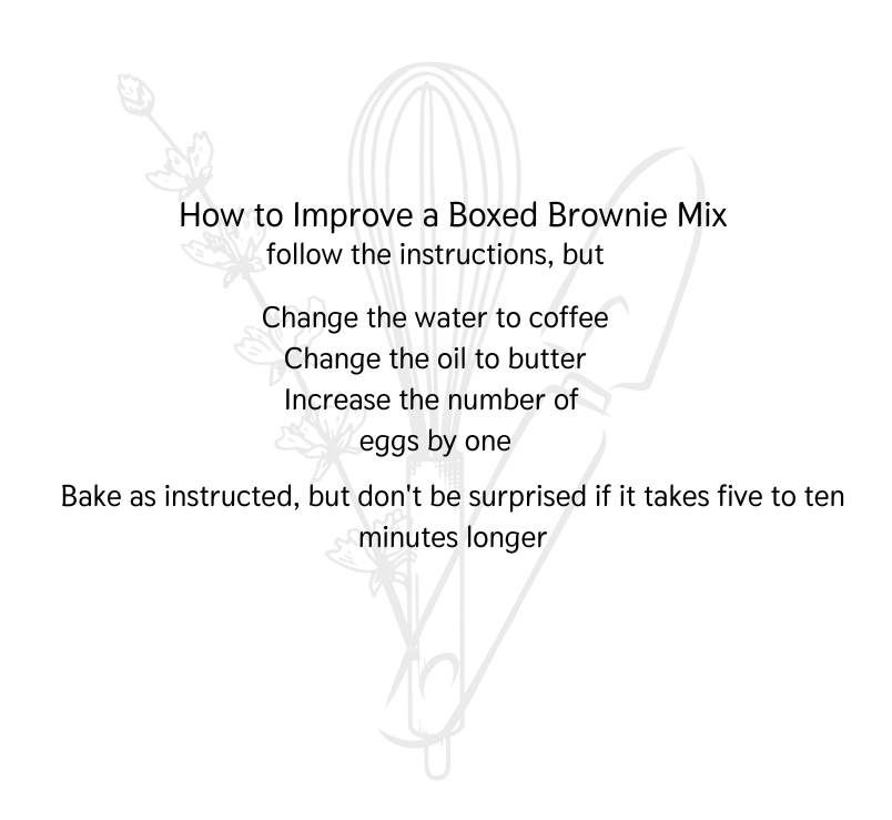 How to Improve a Boxed Brownie Mix instructions