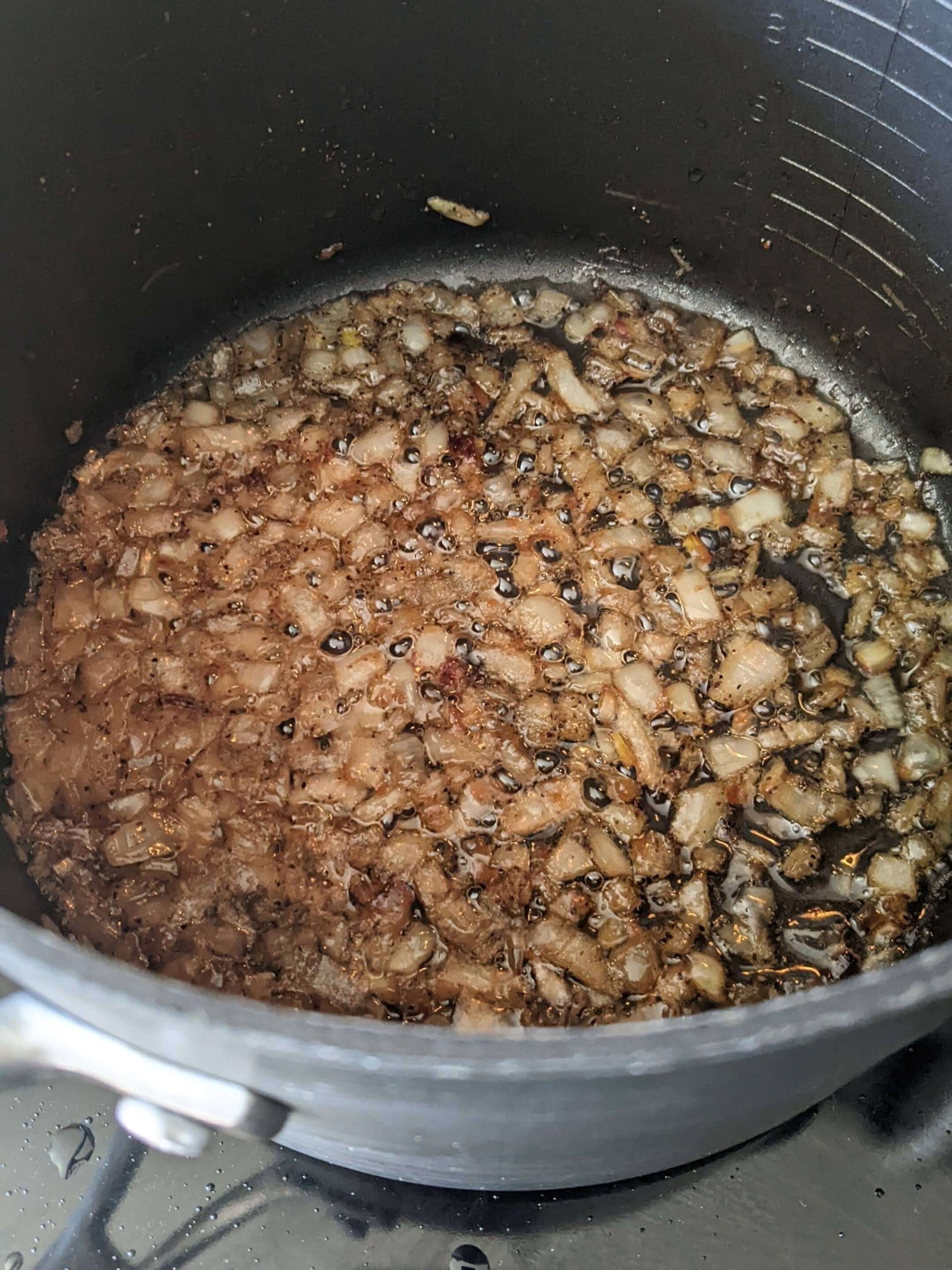 sauteed onions becoming brown