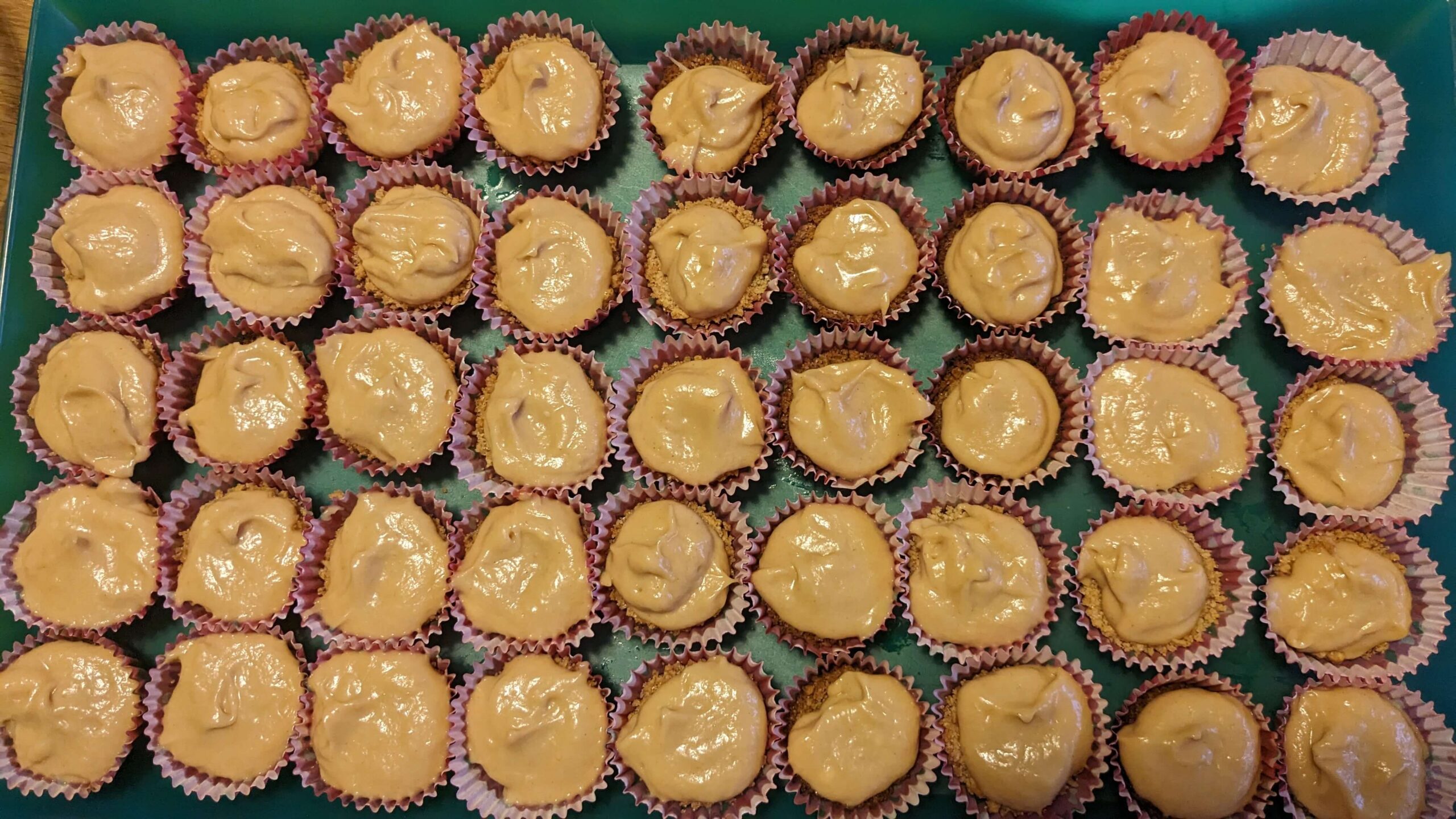 mini muffins of peanut butter cheesecake bites