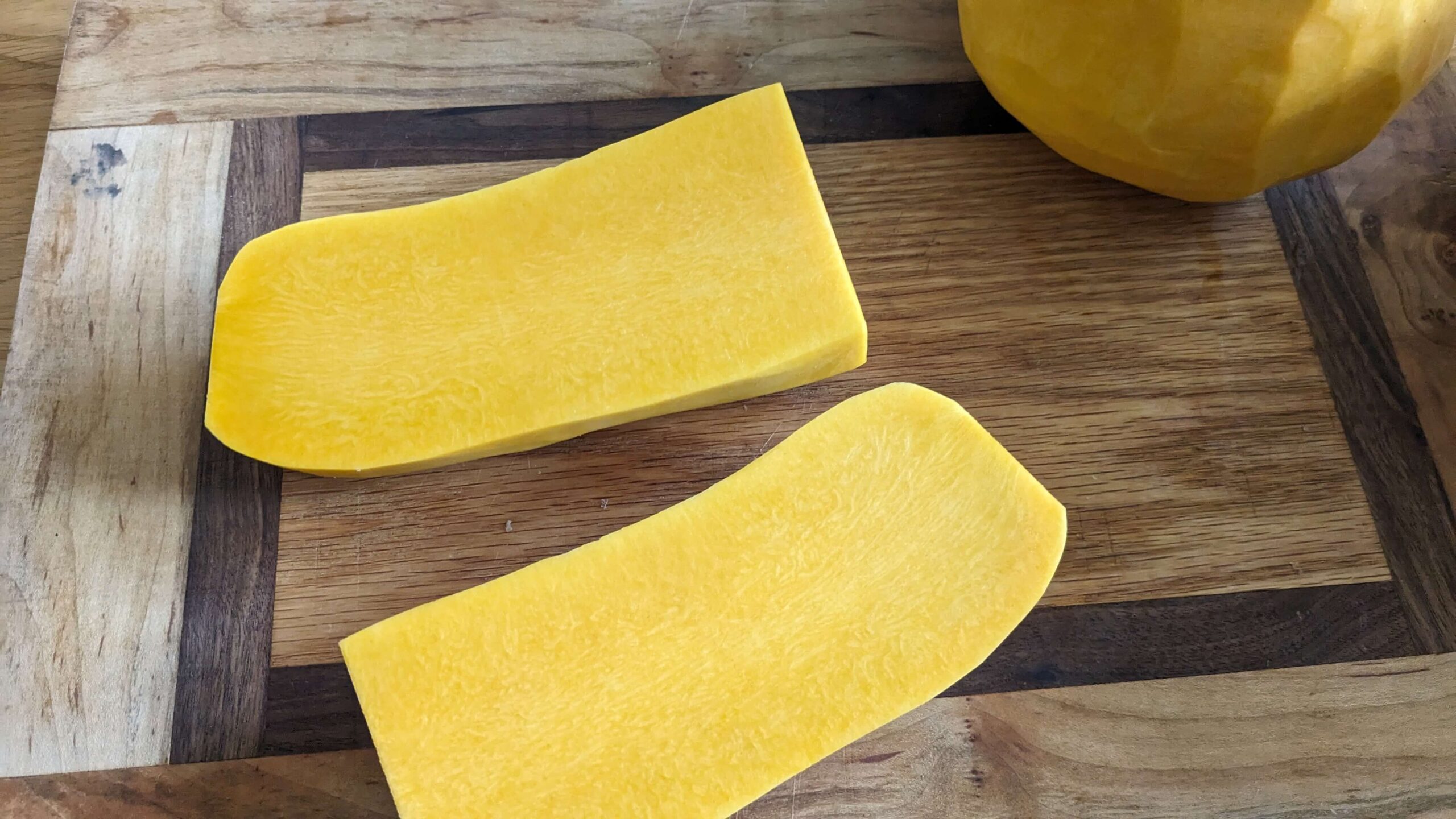 half of a neck of peeled butternut squash