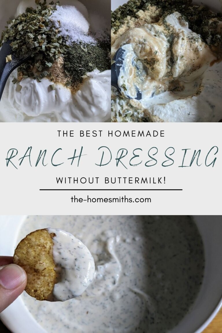 The Best Homemade Ranch Dressing (without buttermilk!) - The Homesmiths