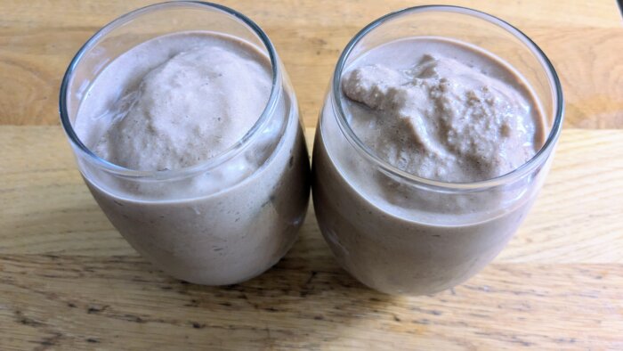 2 Peanut Butter Mocha Breakfast Smoothies