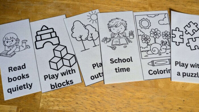 chore cards for preschoolers