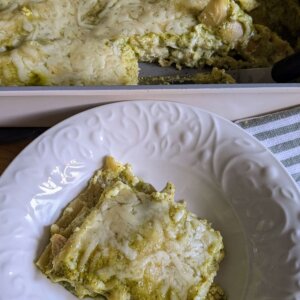 Pesto chicken lasagna