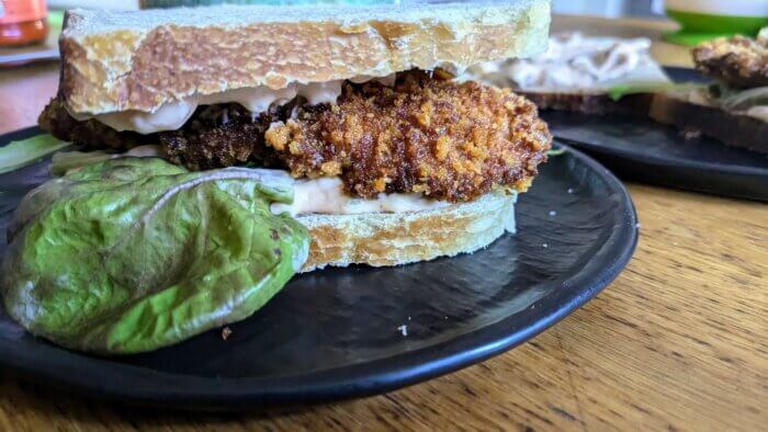 a spicy chicken katsu sandwich