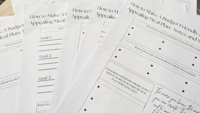 free downloadable meal planning worksheet