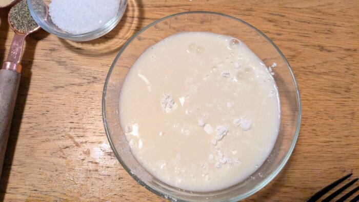 cornstarch slurry in a clear glass bowl