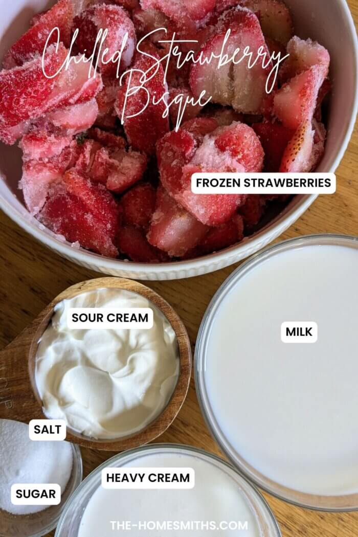 chilled strawberry bisque ingredients