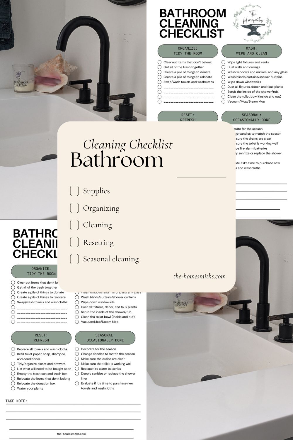Bathroom Cleaning Checklist - The Homesmiths