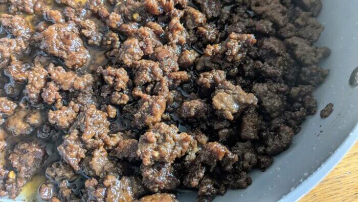 ground beef sauteed with a Korean sauce. 