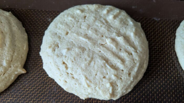 one sourdough peanut butter cookie