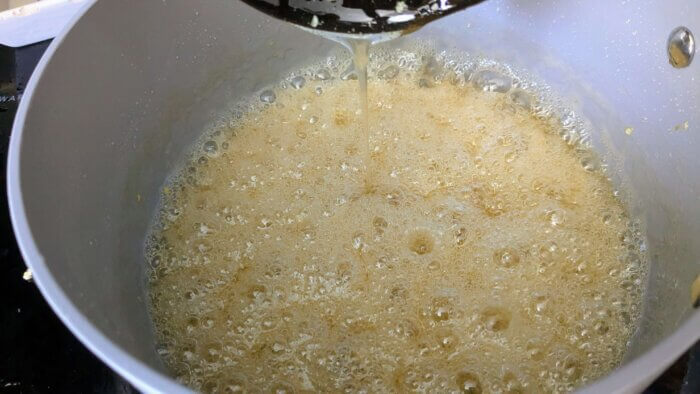 sugar at a rolling boil