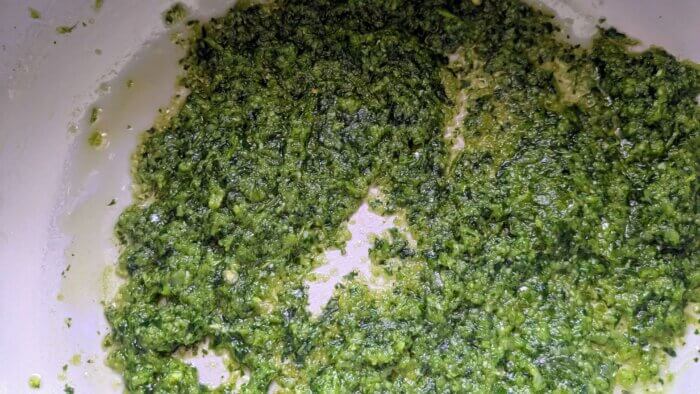 SOFRITO in a pot with oil and salt