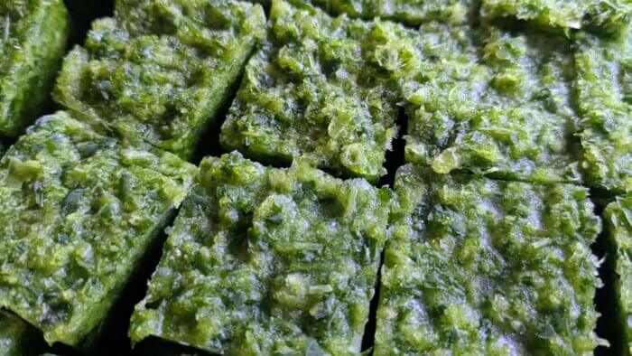 frozen cubes of puerto Rican sofrito